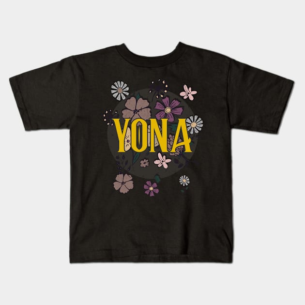 Aesthetic Proud Name Yona Flowers Anime Retro Styles Kids T-Shirt by Kisos Thass